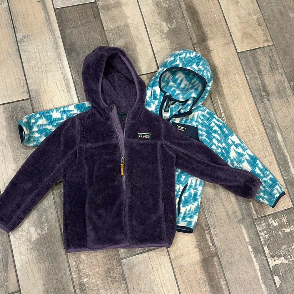 Lot of 2 fleece LL Bean jackets